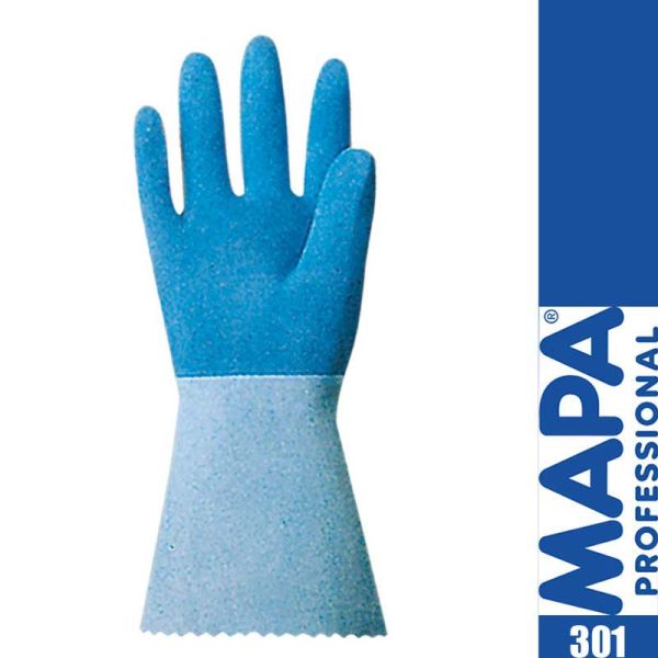 Schutzhandschuhe MAPA Jersette 301, blau, 