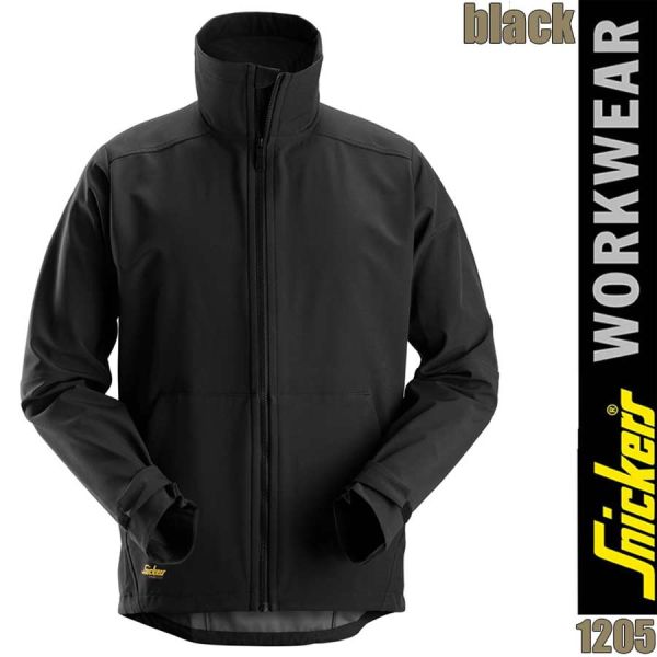 1205, AllroundWork, winddichte Softshell Arbeitsjacke, SNICKERS Workwear, black