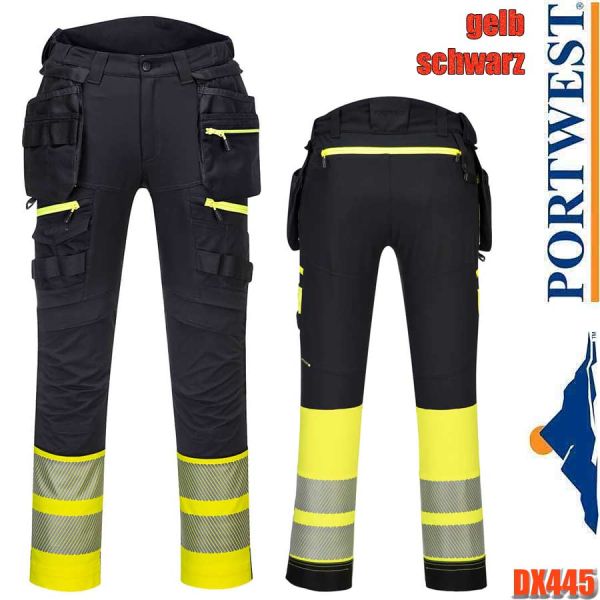 Warnschutz Hose mit abnehmbaren Holstertaschen Klasse1 - DX445, PORTWEST