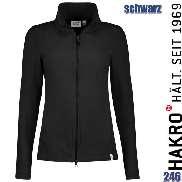 NO. 246 Hakro Damen Fleecejacke Eco GRS, schwarz