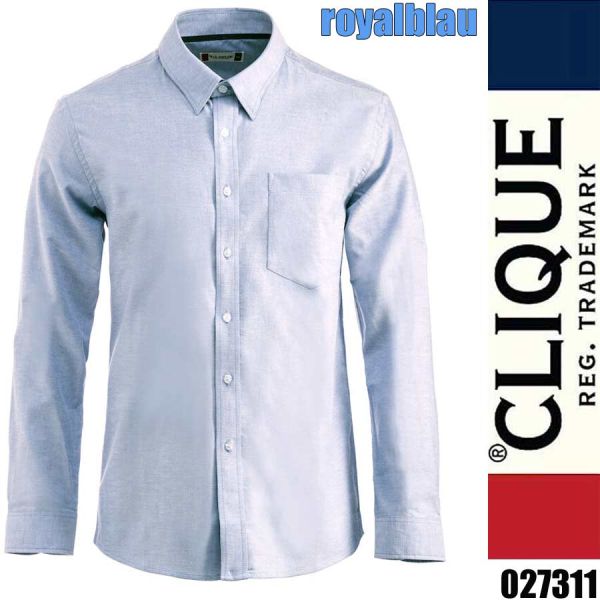 Oxford leichtes Langarm Hemd, Clique - 027311, royalblau