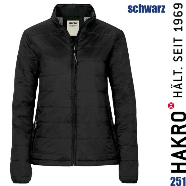 NO. 251 Hakro Damen Loft Jacke Regina, schwarz