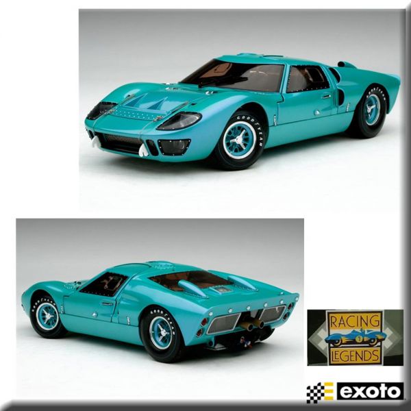 1966 Exoto Ford GT40 Mk II in Standox Indianapolis Green, 1:18