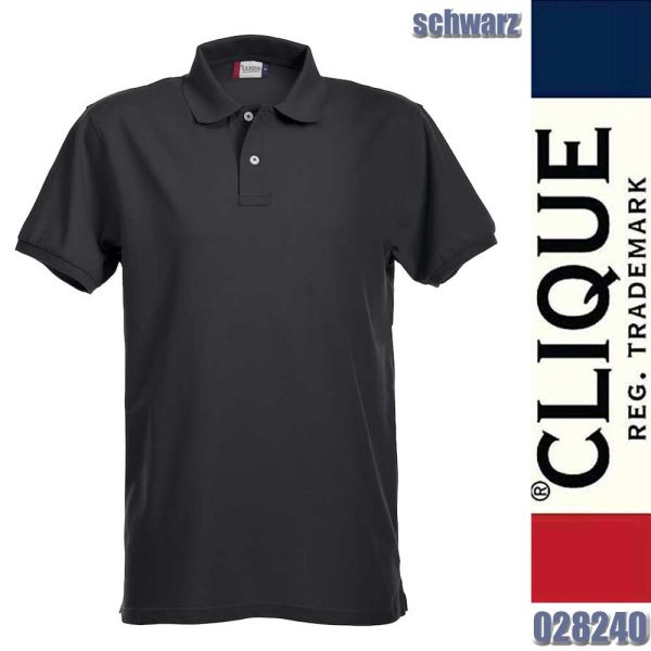 Stretch Premium Polo, Clique - 028240, schwarz