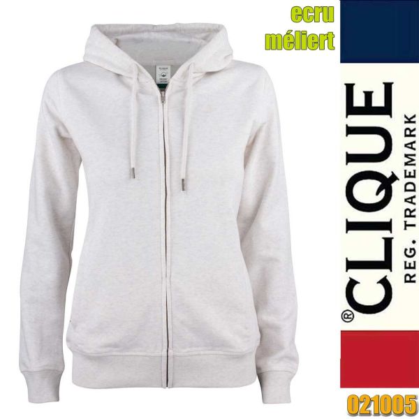 Premium OC Hoody Full Zip Ladies, Cique - 021005, ecru meliert