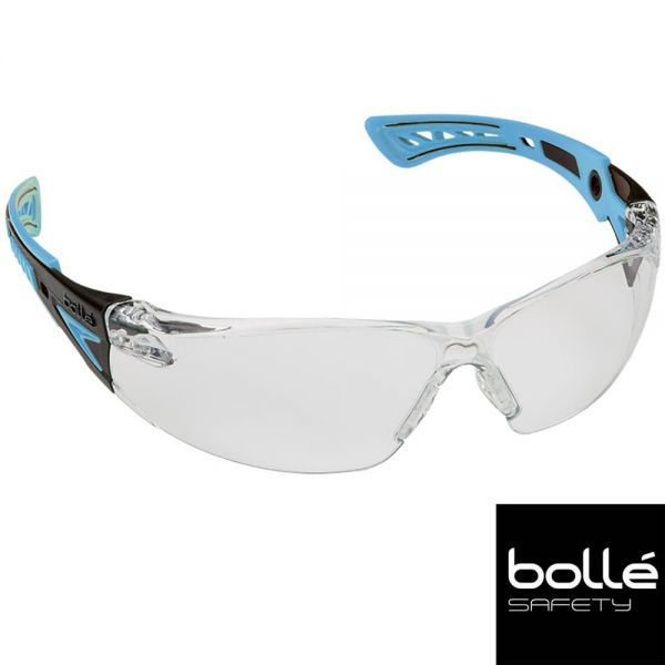 Schutzbrille RUSH+ von Bollé mit zweifarbigen Bügeln