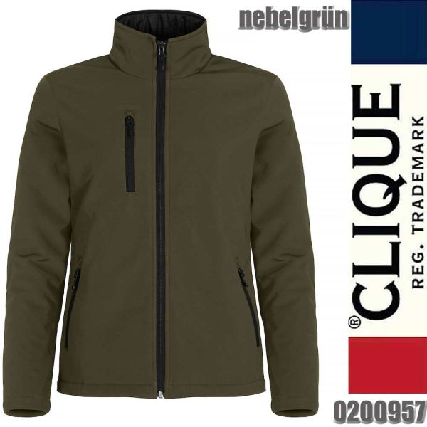 Padded Softshell Lady Jacke, Clique - 0200957, nebelgruen