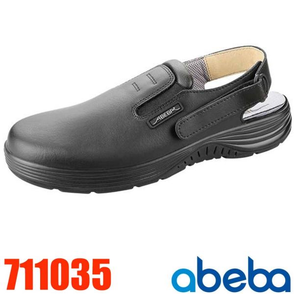 ABEBA Clog 711035, schwarz mit Schutzkappe -