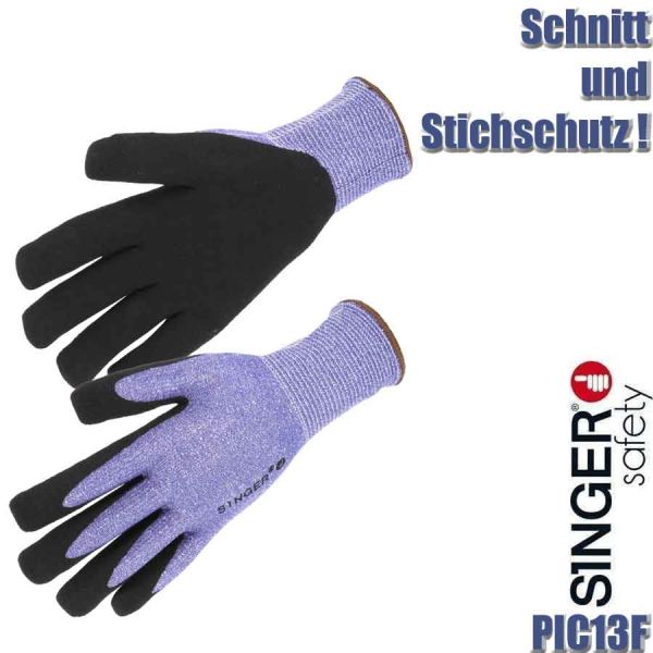 Schnitt und Stichschutz-Handschuh, PIC13F, SINGER Safety