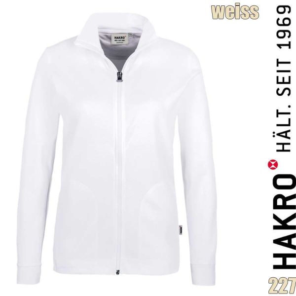 NO. 227 Hakro Damen Interlockjacke, weiss