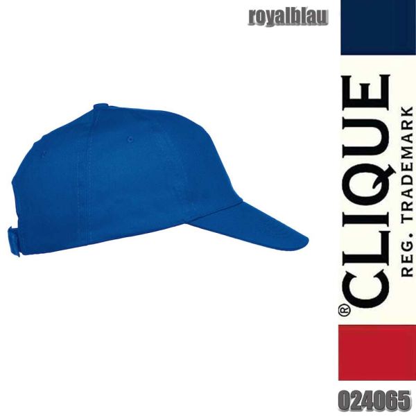 Texas Cap mit Klettverschluss, Clique - 024065, royalblau