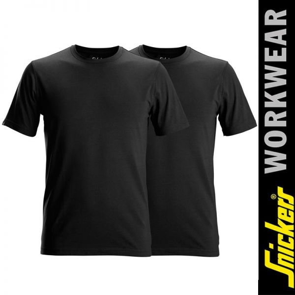 T-Shirt, 2er Pack - SNICKERS Workwear - 2529-schwarz