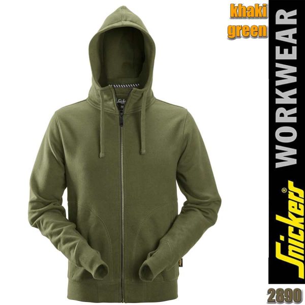 AllroundWork, Kapuzenjacke mit Reissverschluss, Snickers - 2890, khaki green