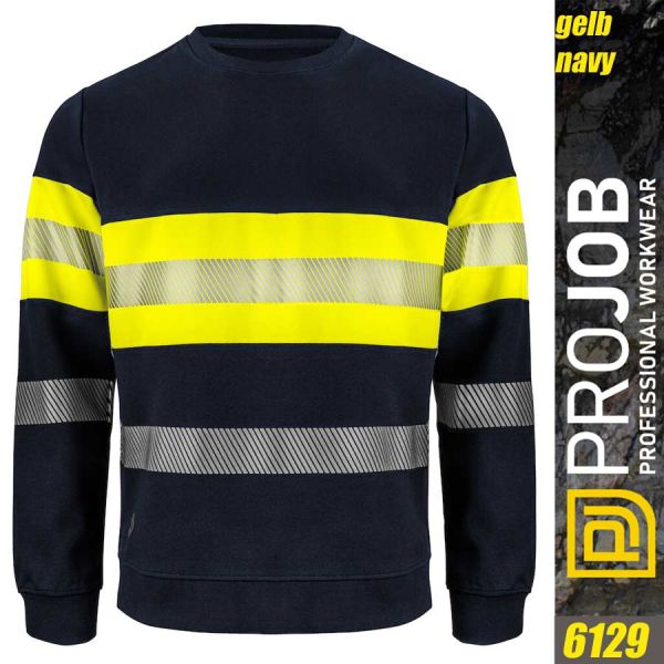 Warnschutz Sweatshirt, Klasse1, 6129, PRO JOB