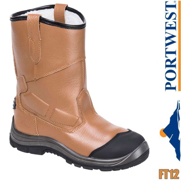 Leder, Steelite, Rigger Stiefel, Webpelzfütterung, FT12