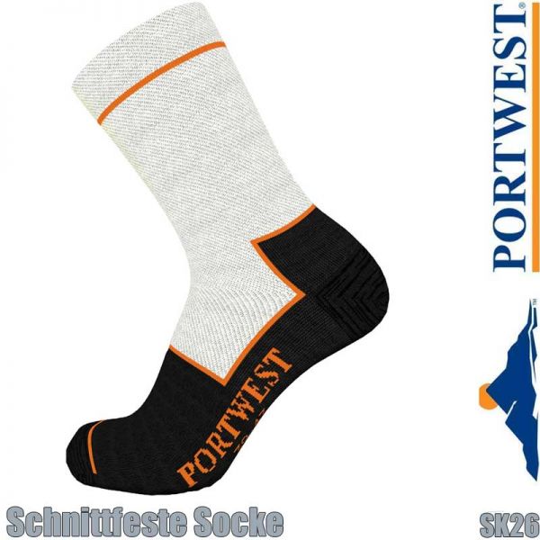 Schnittfeste Socken, SK26, Portwest