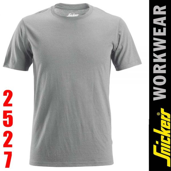 2527 T-Shirt aus Merinowolle - SNICKERS Workwear-graumeliert