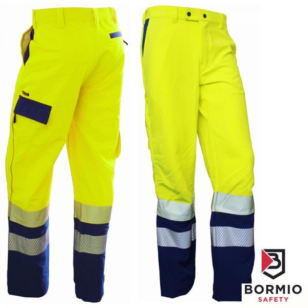 Sommer Arbeitshosen, BORMIO Air 4 Comfort, leuchtgelb, blau, 19243