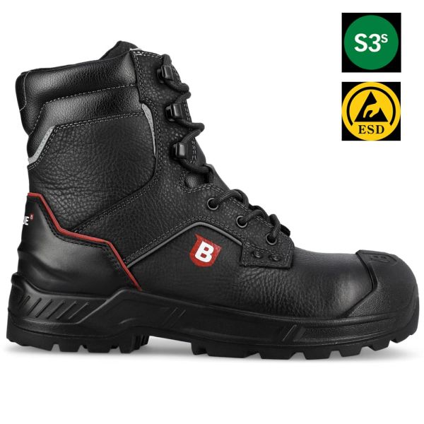 Supporter 413 Sicherheitsschuh S3S, Leder, Sidezipper-BRYNJE