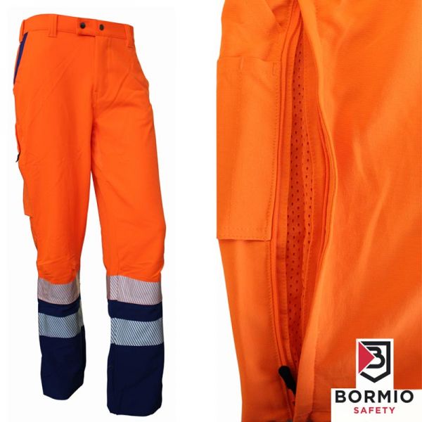 Sommer Arbeitshosen, BORMIO Air 4 Comfort, leuchtorange, blau, 19242