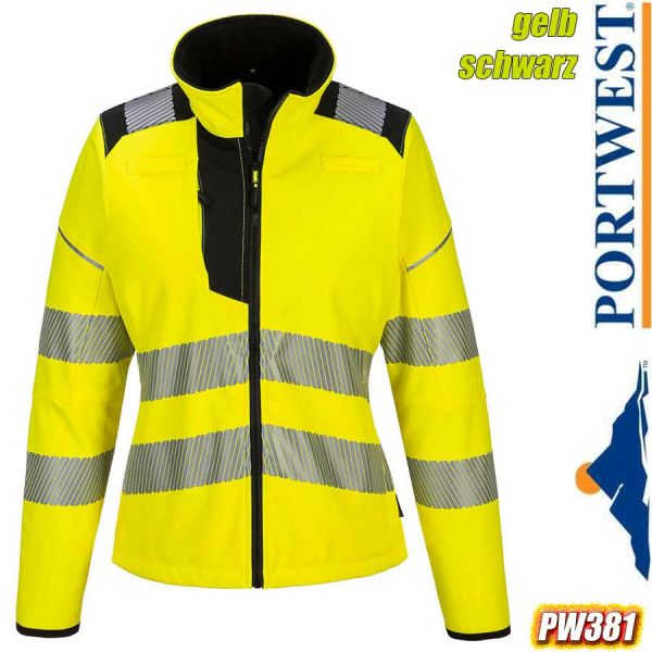 Damen-Warnschutz Softshelljacke, PW381, PORTWEST