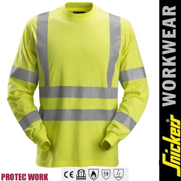 2461 ProtecWork - Langarm Shirt-Warnschutzklasse 3 - Snickers Workwear