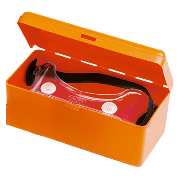 Brillenbox orange - für 1-3 Schutzbrillen