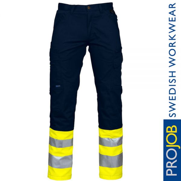 6523 ARBEITSHOSE EN ISO 20471 KLASSE 1 MODERNER SCHNITT-PRO JOB-marineblau-schwarz