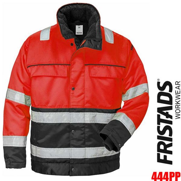 Winterjacke HI-VIS - Klasse3 - 444PP - FRISTADS - 100496-rot-schwarz