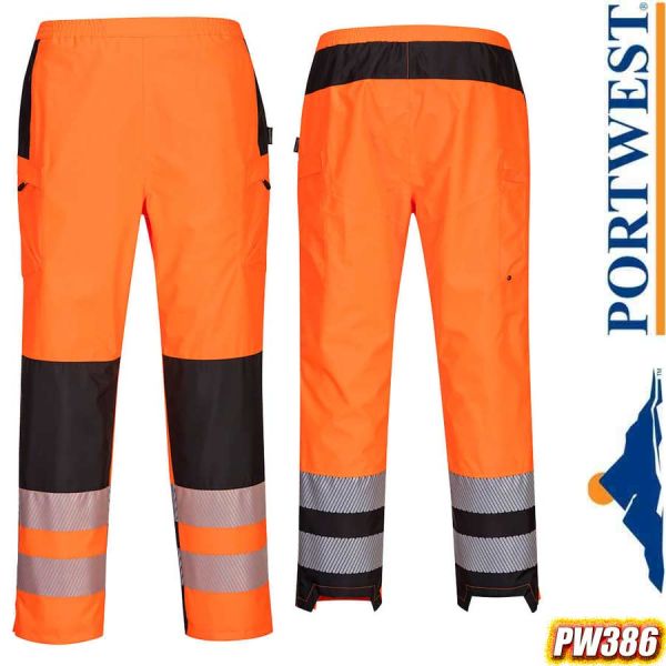 Damen Warnschutz Regenhose, PW386, PORTWEST