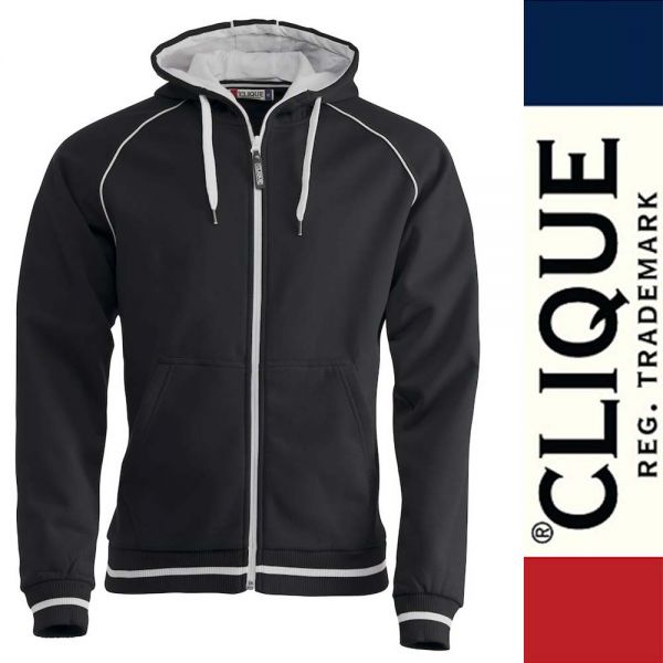 Gerry sportliche Sweat Jacke mit Kapuze, Clique - 021051-schwarz