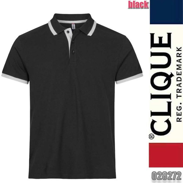 Austin Poloshirt mit farbigen Kontraststreifen, Clique - 028272