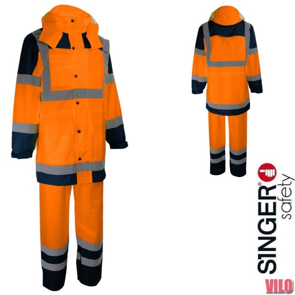 Warnschutz Regenschutz Jacke und Hose, VILO, SINGER Safety