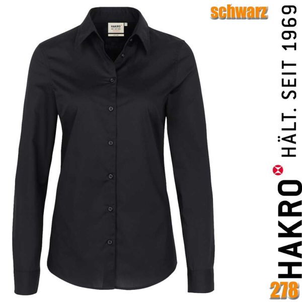 NO. 121 Hakro Damen-Bluse Mikralinar, schwarz