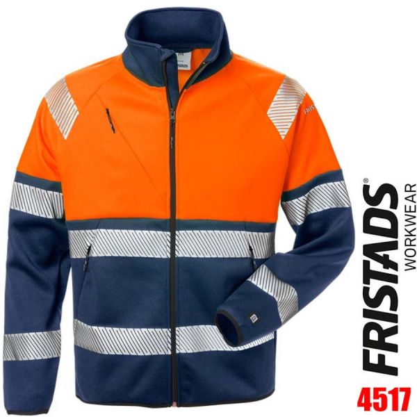 Sweatjacke HIGH-VIS - Klasse1 - 4517 - FRISTADS Workwear-129509-orange-marine