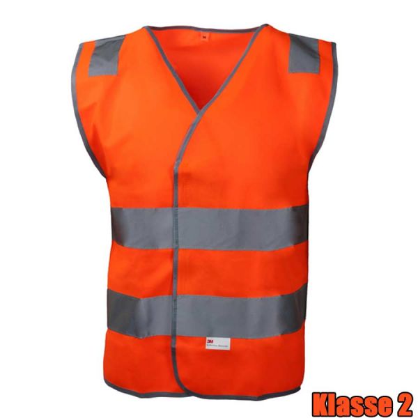 Warnweste - HI-VIS, Leuchtorange, EN20471 - Kl.2 -