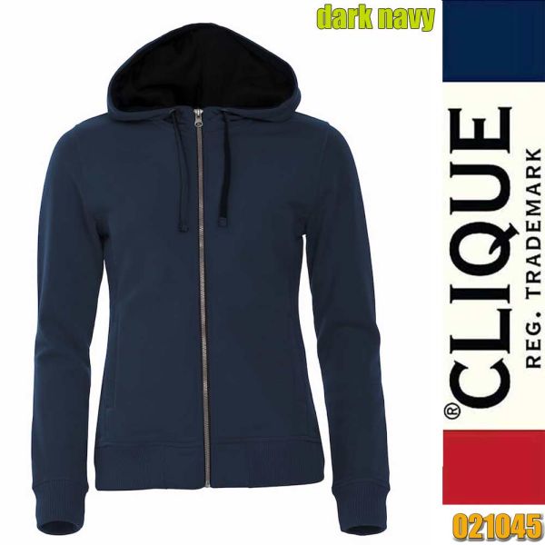 Classic Hoody Full Zip Ladies - Clique - 021045, dark navy