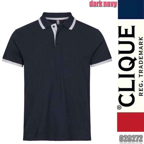 Austin Poloshirt mit farbigen Kontraststreifen, Clique - 028272