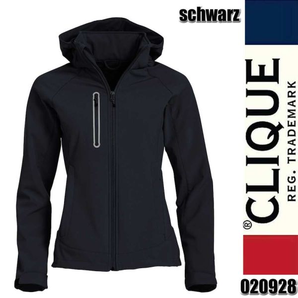 Milford Jacket Ladies sportliche Softshell Jacke, Clique - 020928, schwarz