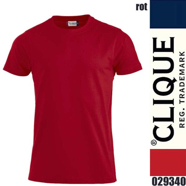 Premium-T, T-Shirt rundhals, Clique - 029340, rot