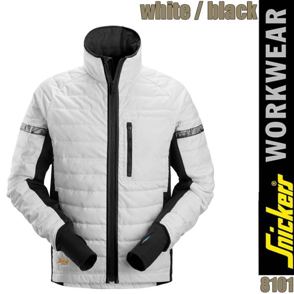 Snickers Workwear,8101, Allround Work, 37.5 Isolator Arbeitsjacke, white, black