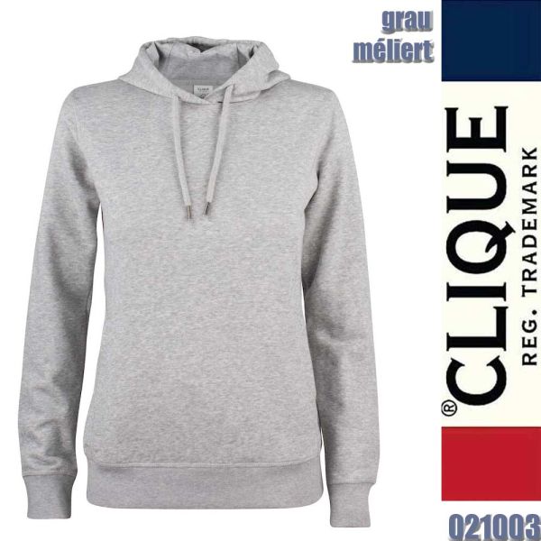 Premium OC Hoody Ladies, Clique - 021003, grau meliert