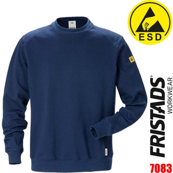ESD Sweatshirt 7083 XSM - FRISTADS - 125037-dunkelblau