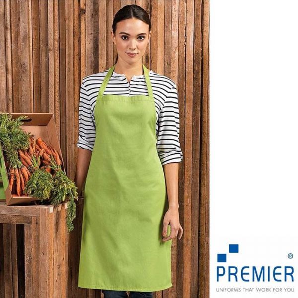 Latzschürze, Twill-Premier Workwear-PW102, Farbe limegrün