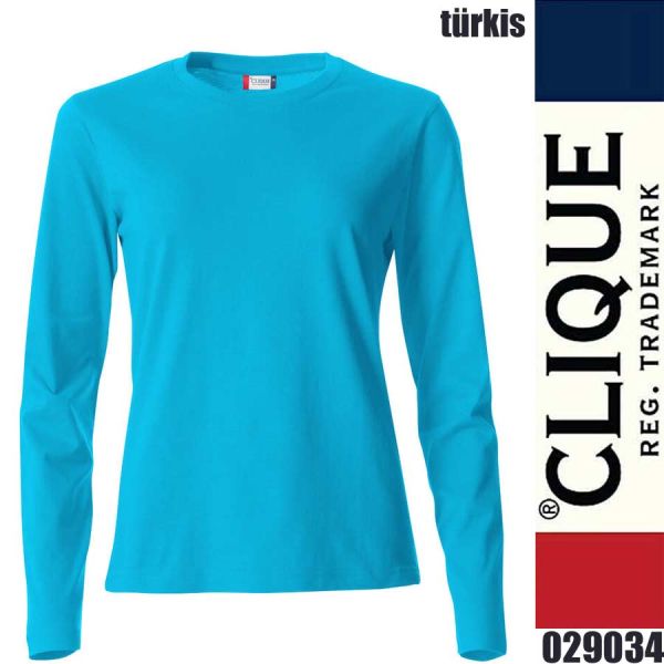 Basic-T L/S Ladies, T-Shirt Langarm, Clique - 029034