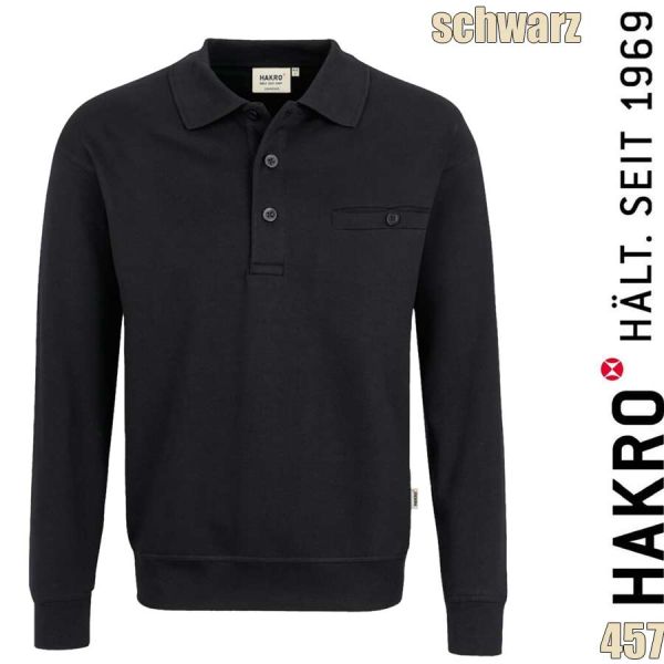 NO. 457 Hakro Pocket Sweatshirt Premium, schwarz