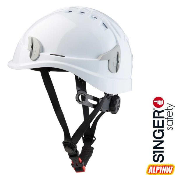 Rigger Helm, weiss, Bauhelm belueftet, ALPINW, SINGER Safety