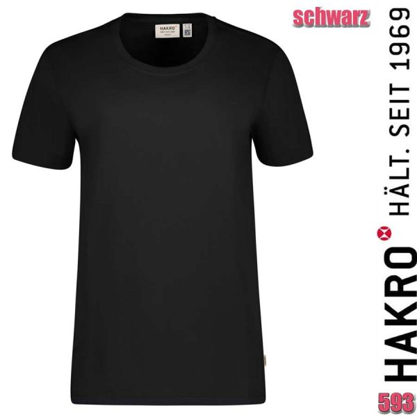 NO. 593 Hakro T-Shirt Bio-Baumwolle GOTS, schwarz