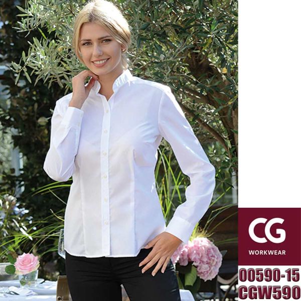 Damen Bluse, CG Workwear, weiss, CGW590, 00590-15