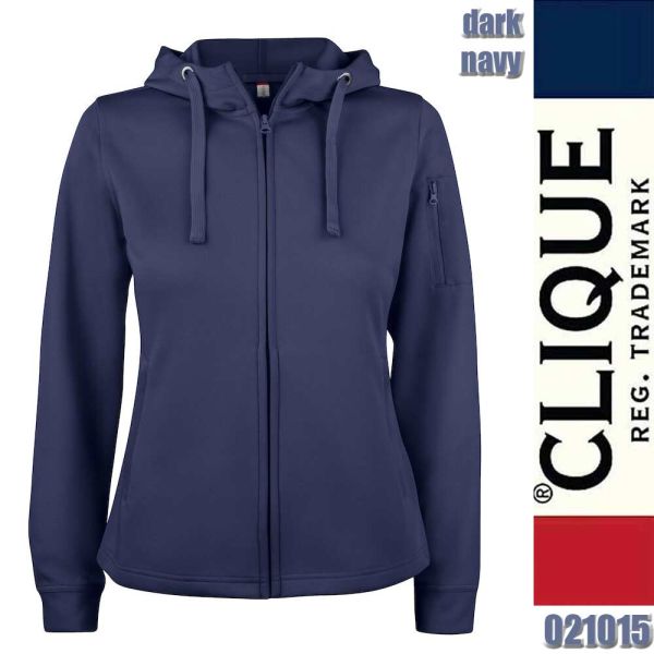 Basic Active Hoody Full Zip Ladies, Sweatjacke - Clique - 021015, dark navy